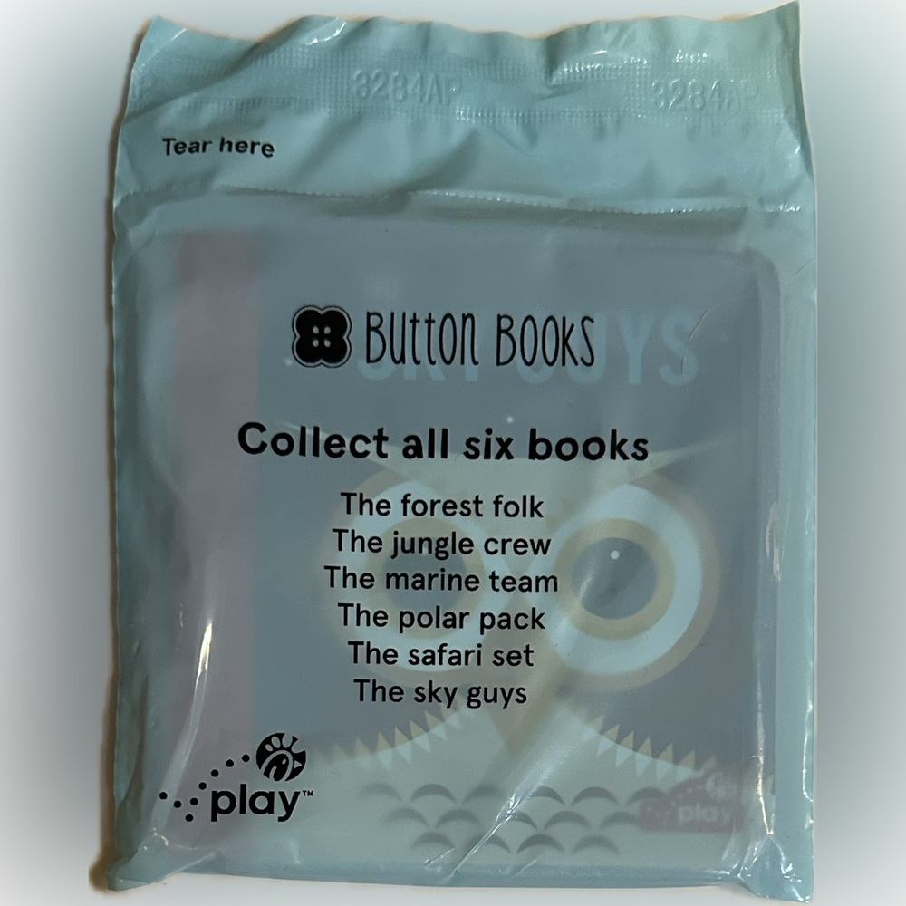 2025 THE SKY GUYS BUTTON BOOKS BOARD BOOK COLLECTION CHICK FIL A KIDS MEAL TOY